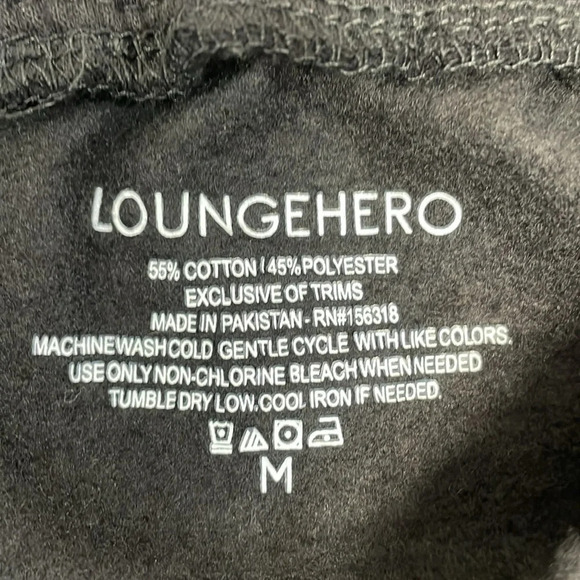 Loungehero Black Jogger Sweatpants Pocket M - Picture 11 of 12